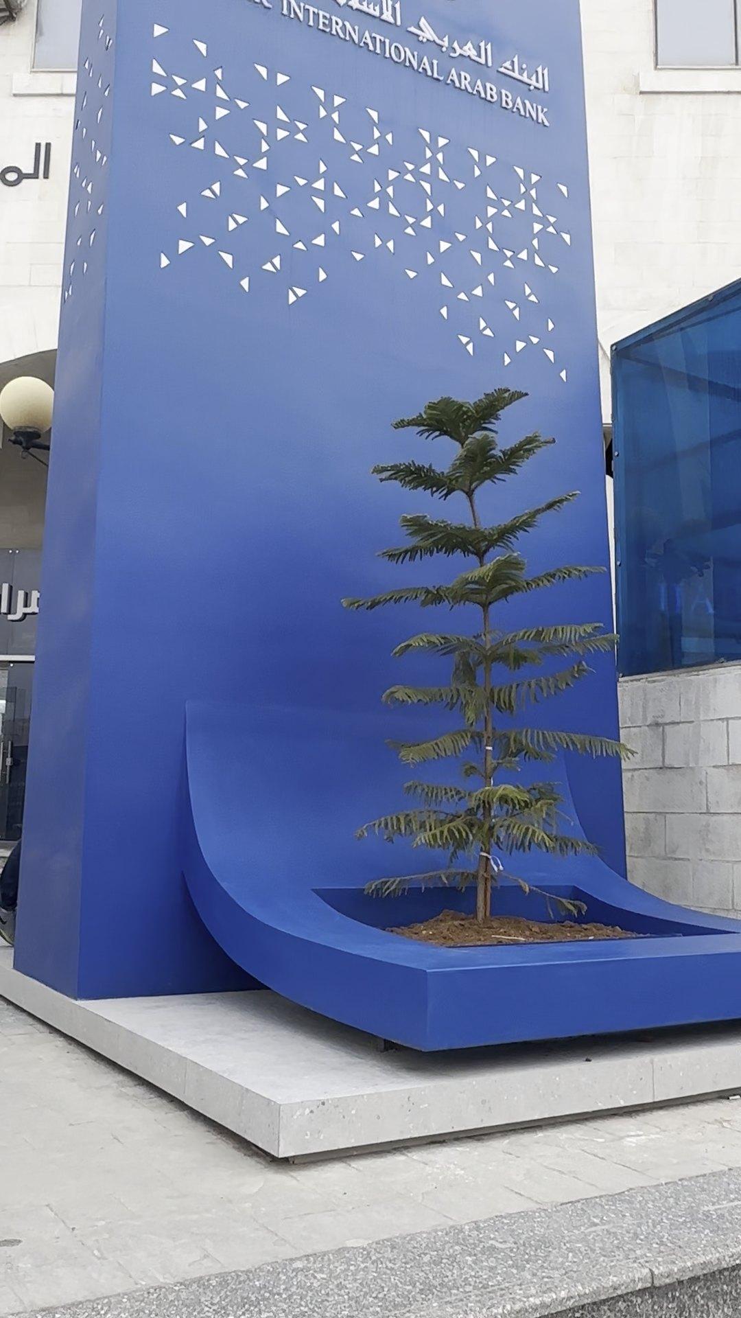 View of the finished branch signage