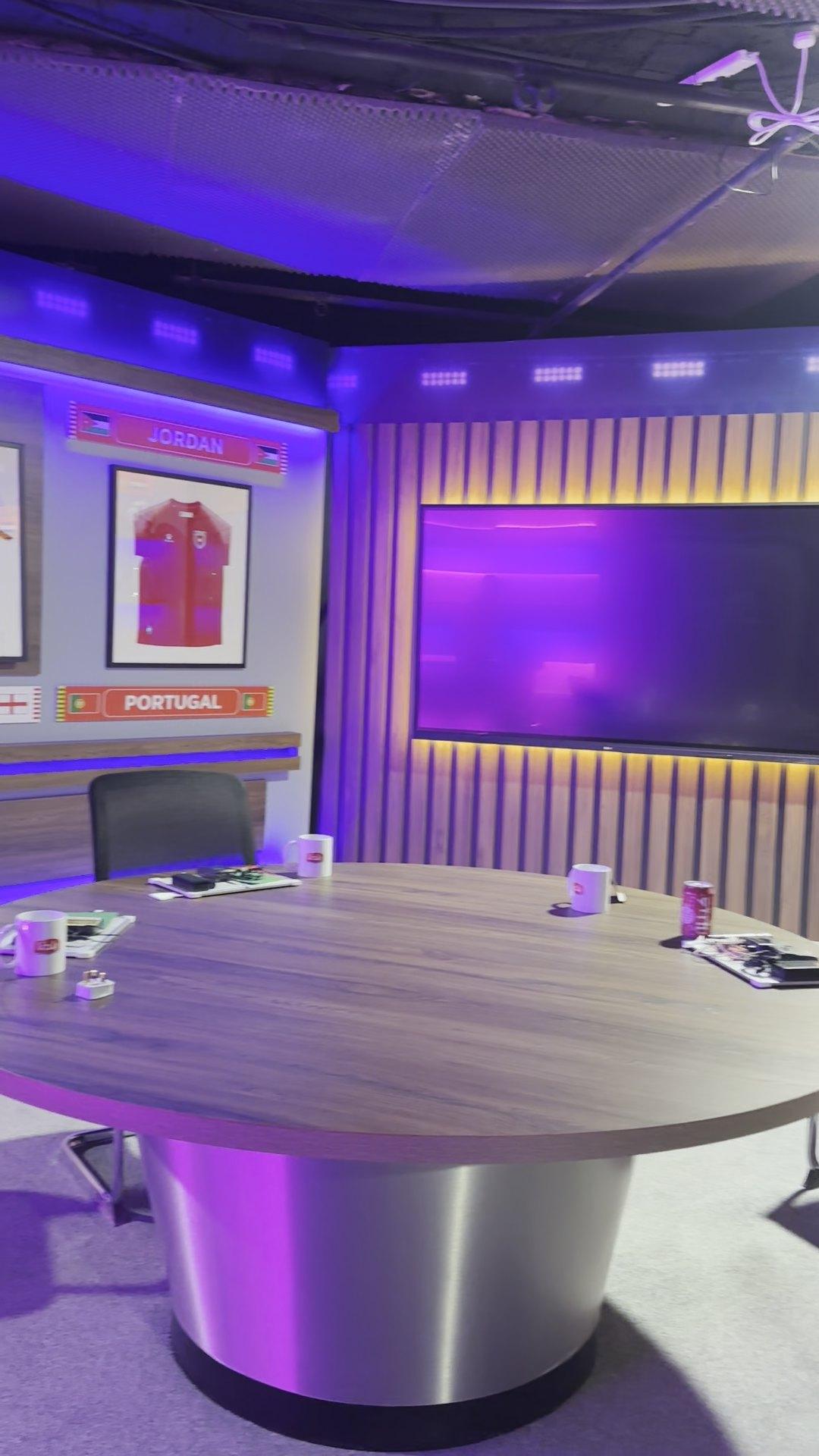 View of the studio set