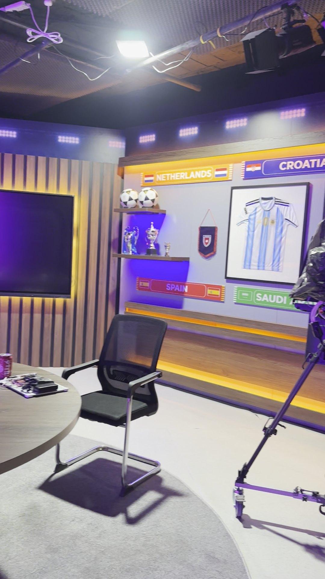 View of the studio set
