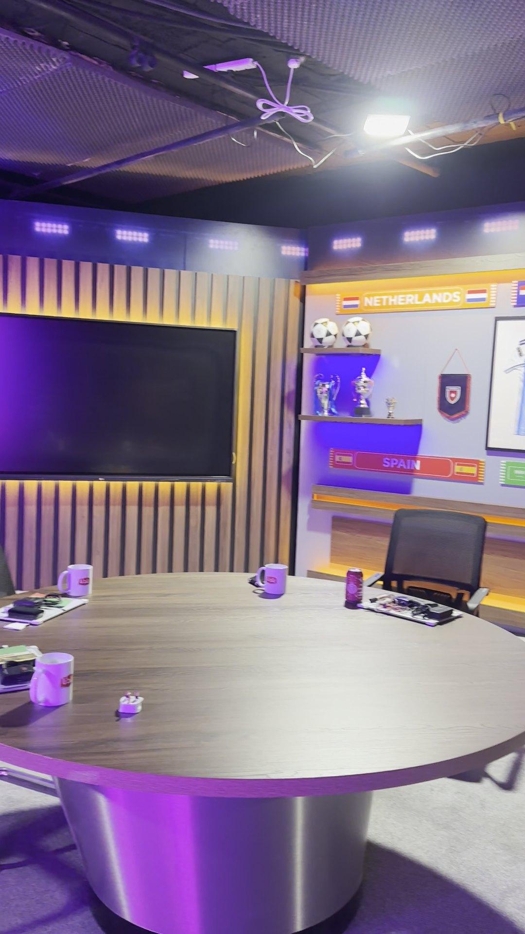 View of the studio set