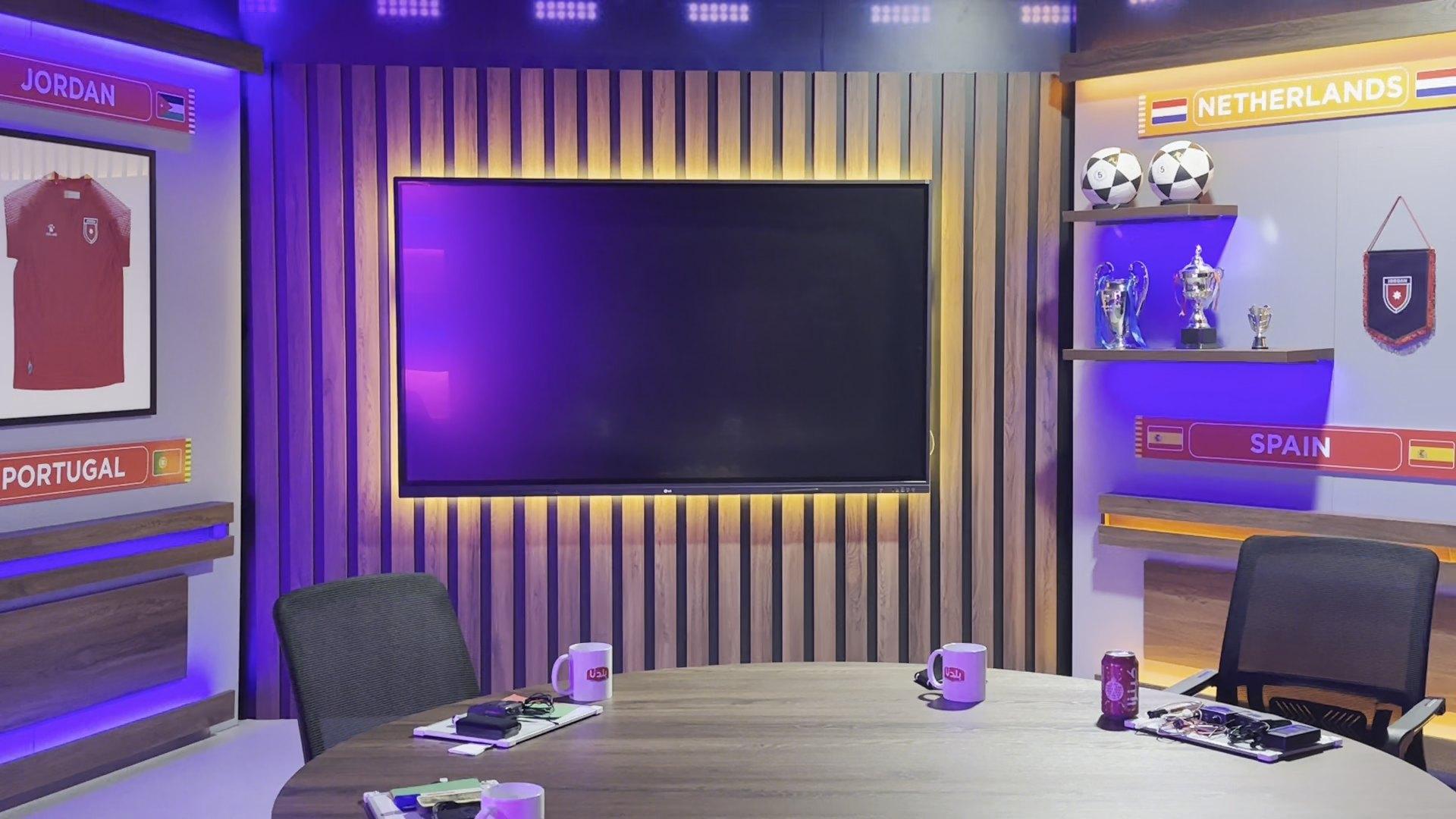 View of the studio set